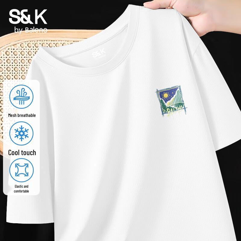 Baleno Men s Ice Silk Mesh Short Sleeve T-Shirt 4XL