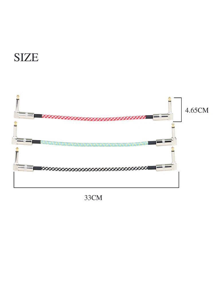 

IRIN 3Pcs Guitar Pedal Cable AUX Wire Cord 6.5 to 6.5 Jack Nylon Braided Audio Cables for Electric Guitar Bass Music Amplifier