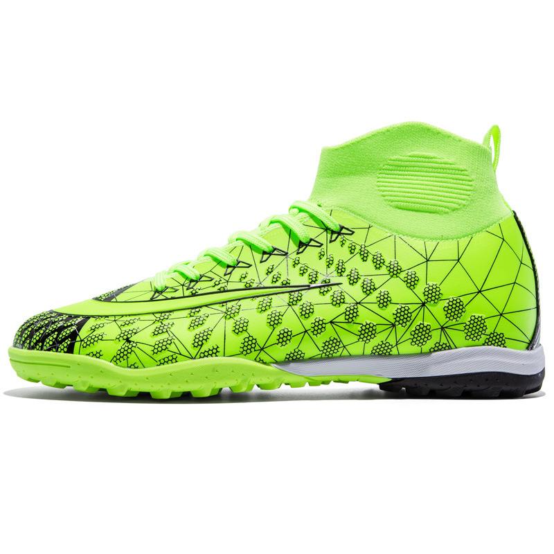 High-top football shoes men's and women's long nails, broken nails, non-slip outdoor sports training football shoes