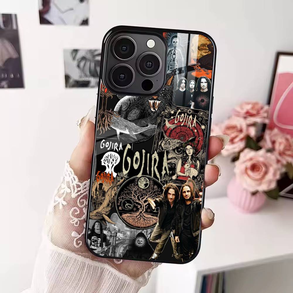 fashion G-gojiras band Phone Case For iPhone 17 16 15 14 13 12 Pro Max Plus for Magsafe Mirror Wireless Magnetic Cover