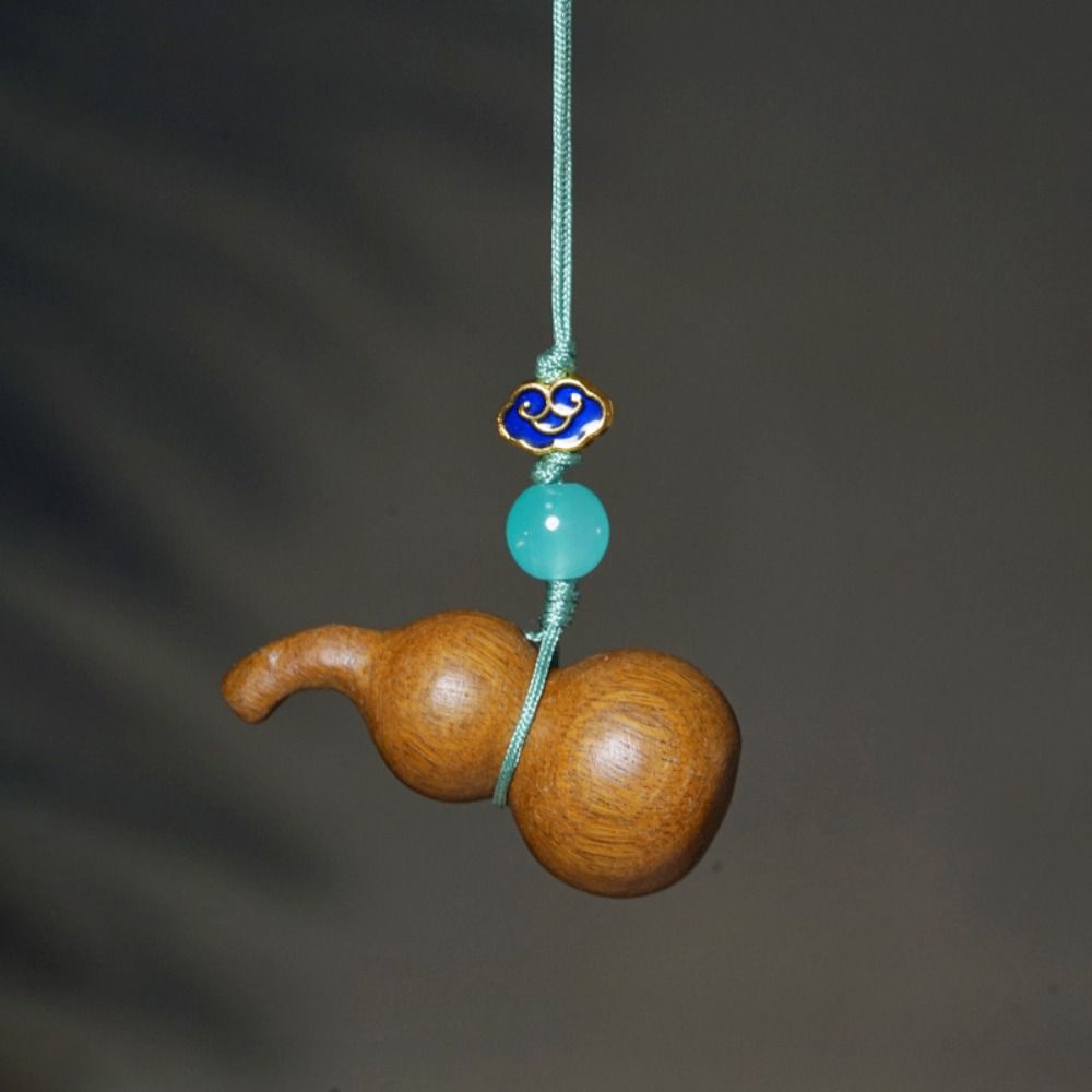 Key Charms Sandalwood Gourd Keychain Chinese Style Gourd Car Keychain  Decoration