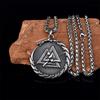Viking Poison Dragon Odin Triangle Symbol Men's Jewelry Pendant Necklace