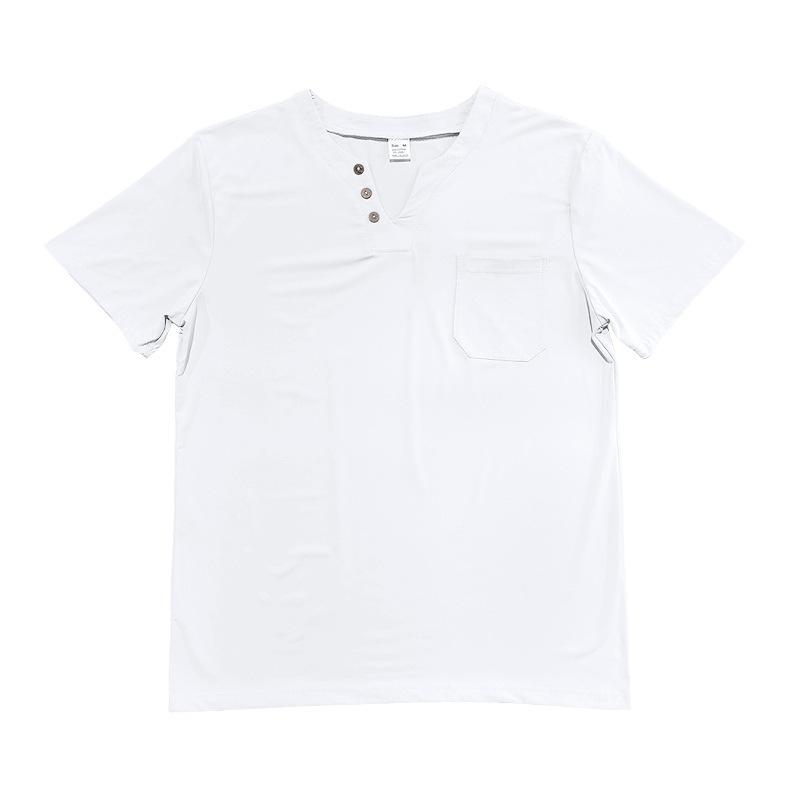 Summer New Short-sleeved Men T Slim Casual Men V-neck Short-sleeved T Shirt