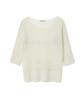 MILLO WOMEN Sheer 3/4 Sleeve Knit Top [Ash Beige]