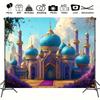 Purple Blue Magic Palace Backdrop Arabian Fantasy Castle Kids Birthday Baby Shower Photography Background