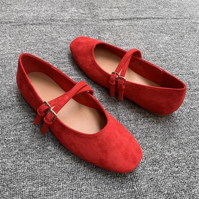 Fashion Flat Shoes for Women's Spring Autumn 2025 New Round Toe Mary Jane Casual Plus Size 42 43 44 Women's Shoes Ladies Loafers