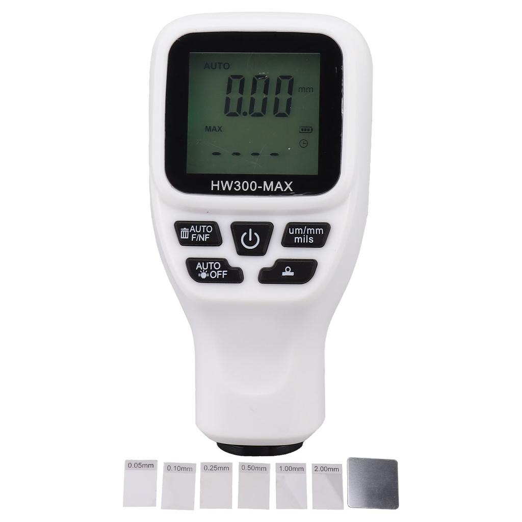 Paint Thickness Meter Gauge 0 To 2000UM Accuracy Auto Power Off Portable Car Coating Thickness