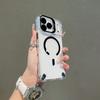 For iPhone 17 Pro Max Magnetic Case TPU PC Clear Kickstand Phone Cover with Tempered Glass Lens Films