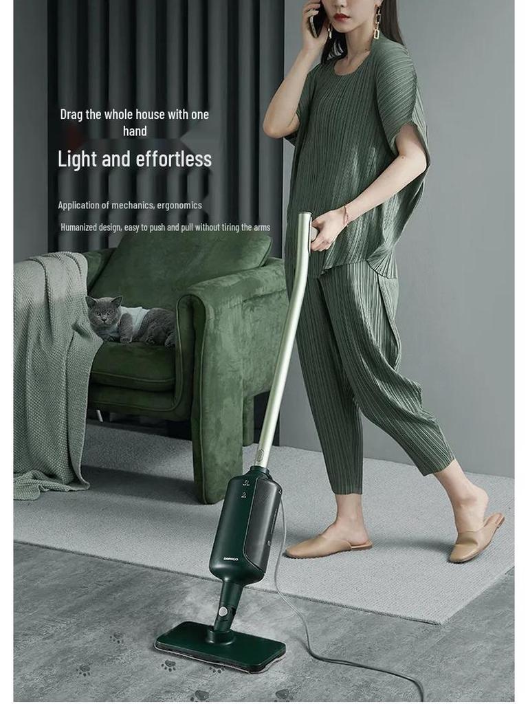 Korean High-Power 1500W Steam Mop with 5m Cord - Handheld Dust Removal