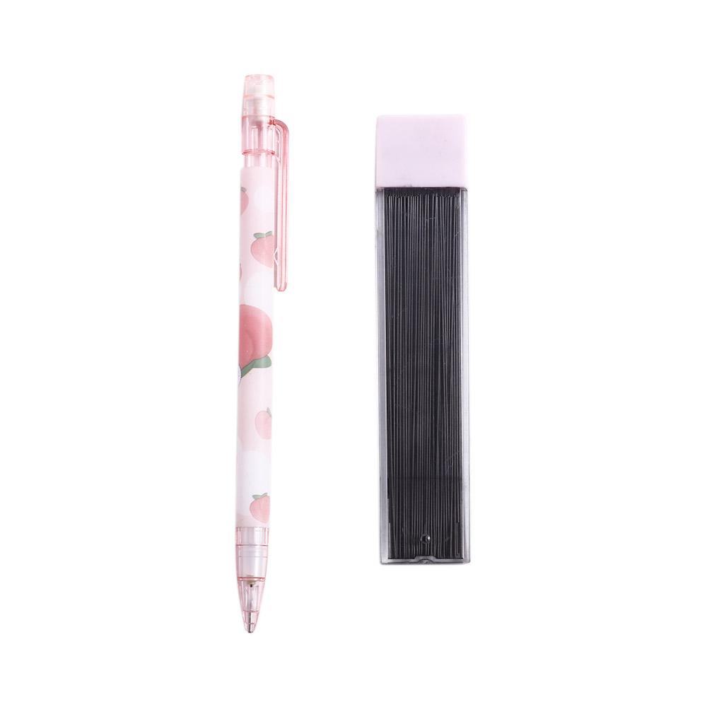 Pencil Refill Peach Pink Writing Tool Mechanical Pencil Automatic Pencils Movable Pencil Press Pen