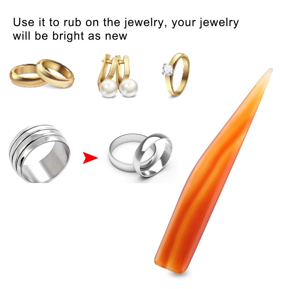 Faux Agate Knife Burnisher Hand Polishing Tool for Gold / Silver Jewelry (9cm / 3.54inch)