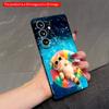 2DFlat Samsung Phone Case Relaxed Cat In Rainbow Float Applicable To Galaxy S22 S23 S24 S25ULTRA S26 A12 A13 A14 A15 A16