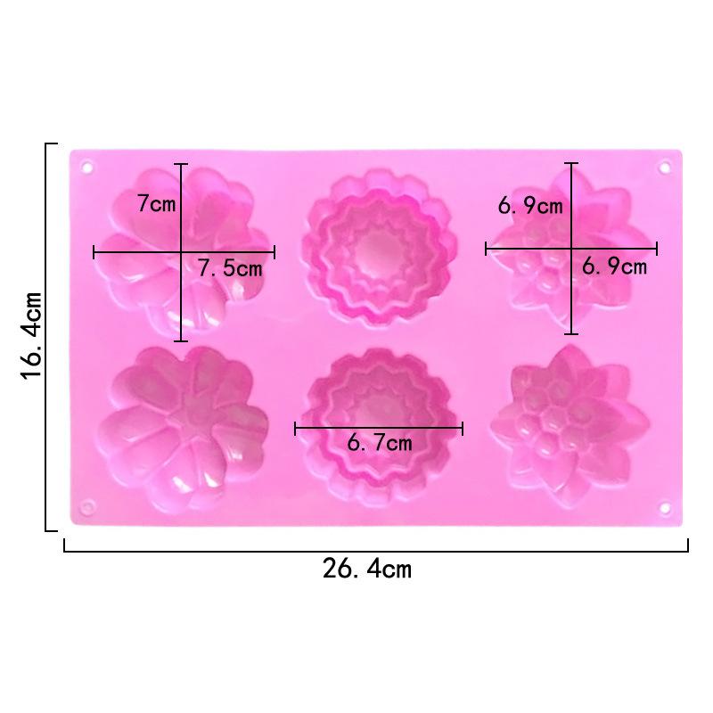 Handmade Soap Mold,Patterned Silicone Mold, Aromatherapy Plaster Mold,Cold Process Soap Mold,High-Temperature Resistant Food-Grade Silicone Cake Mold