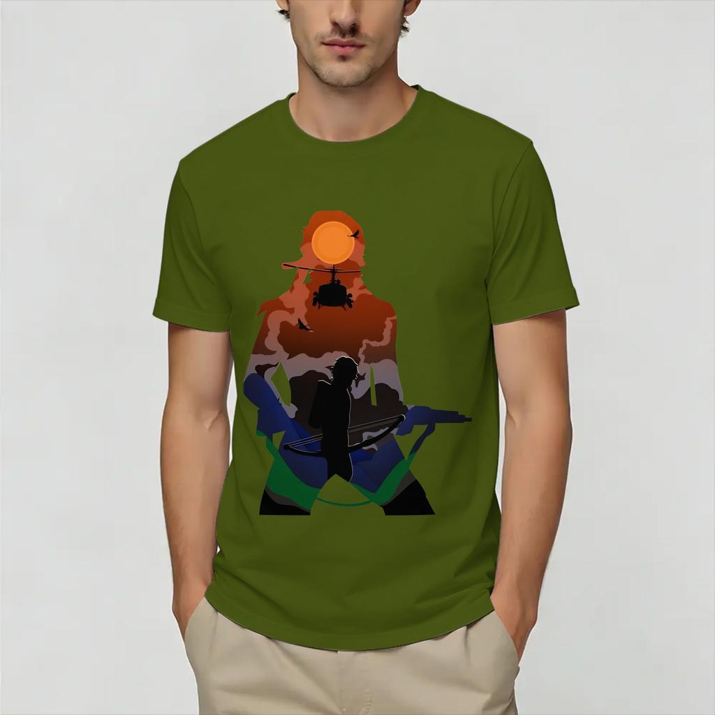John Rambos TShirt Beach Pure Cotton T Shirts For Adult Harajuku Pattern Tshirt Short Sleeve Streetwear Clothes