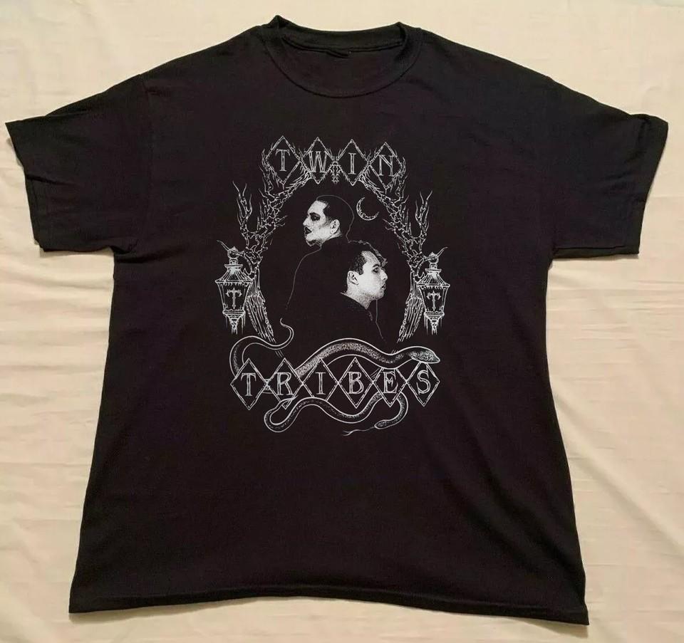 Twin Tribes Black Cotton T Shirt, Twin Tribes Unisex Black T Shirt S-5XL Q4753 XXXL