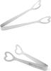 Stainless Steel Sugar Tongs Serving Tools Heart Shaped Tongs Unique And Lovely For Wedding Party Steel Sugar Clip Safe And Reliable Suitable For