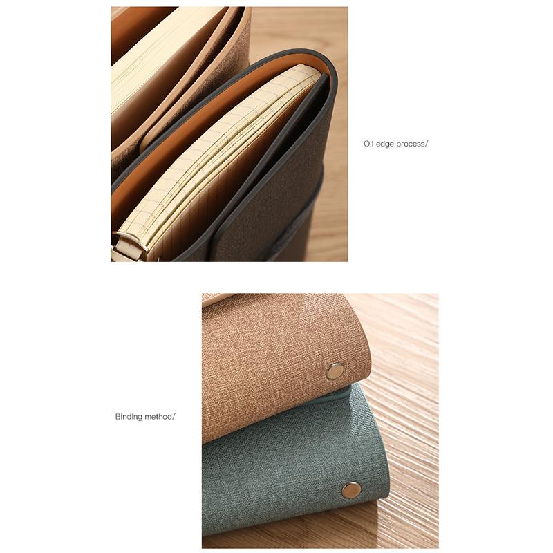 Vintage Stock Notebook Customizable Tied Tri-Fold Notepad Student Notebook Travel Card Cover Stamping Book Origin China