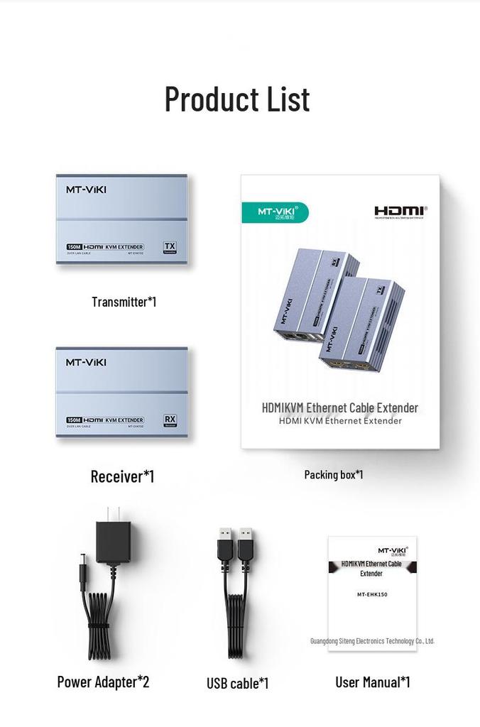 Maitowave HDMI KVM Extender: 150m Ethernet Cable for HD, Keyboard & Mouse Control - Model MT-EHK150