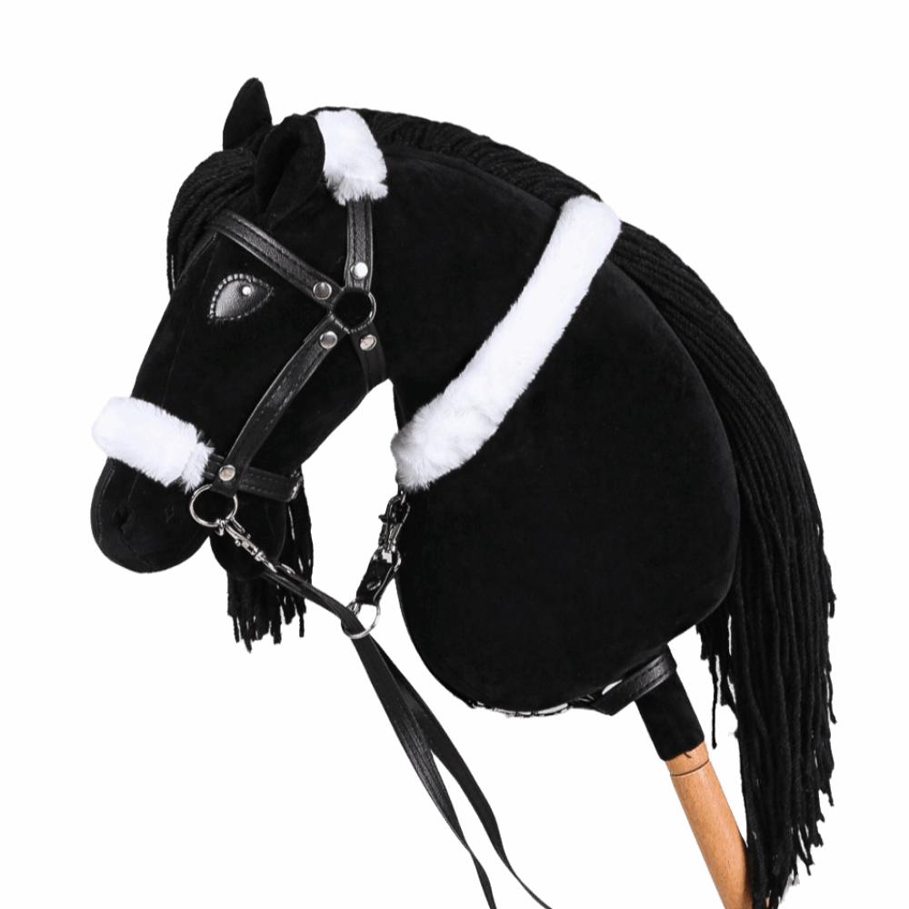 Realistic Plush Hobby Horse Soft Plush Hobby Horse Riding Stick Plush Horse Head  Performance Prop