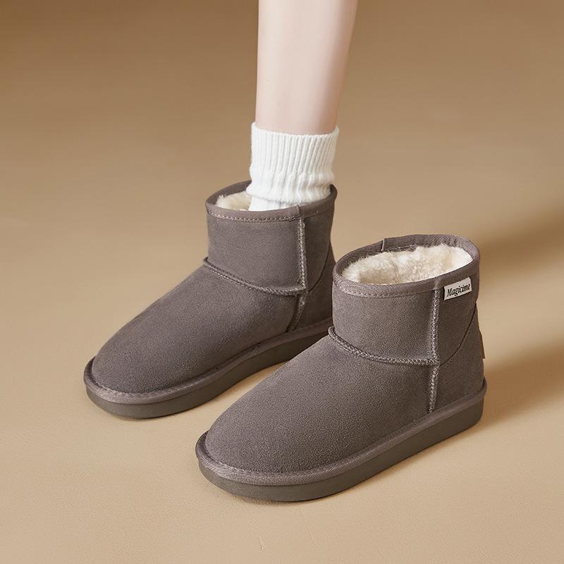 Augustus snow boots autumn and winter new velvet thickened short boots platform casual comfortable bread cotton shoes