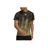Adidas Striped Casual Crew Neck Short Sleeve T-Shirt Men Tops Black Gold H31121