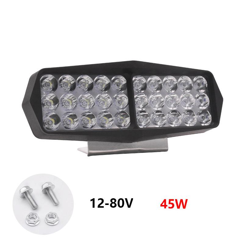 Motorcycle Headlight LED 12V 80V Driving Lights High Brightness 8/12/16/30 LED Waterproof Auxiliary Headlight External Spotlight
