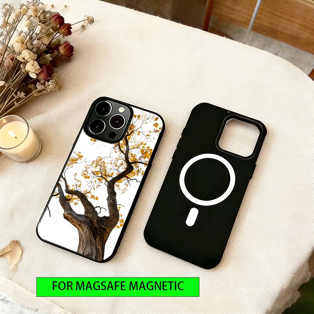 Scenic tree Phone Case For iPhone17,16,15,14,13,12,11 Plus,Pro Magnetic with Magsafe Wireless Charging