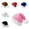 Warm Christmas Knitted Hat Thickened Santa Claus Cap Simple Christmas Beanie Hat  New Year