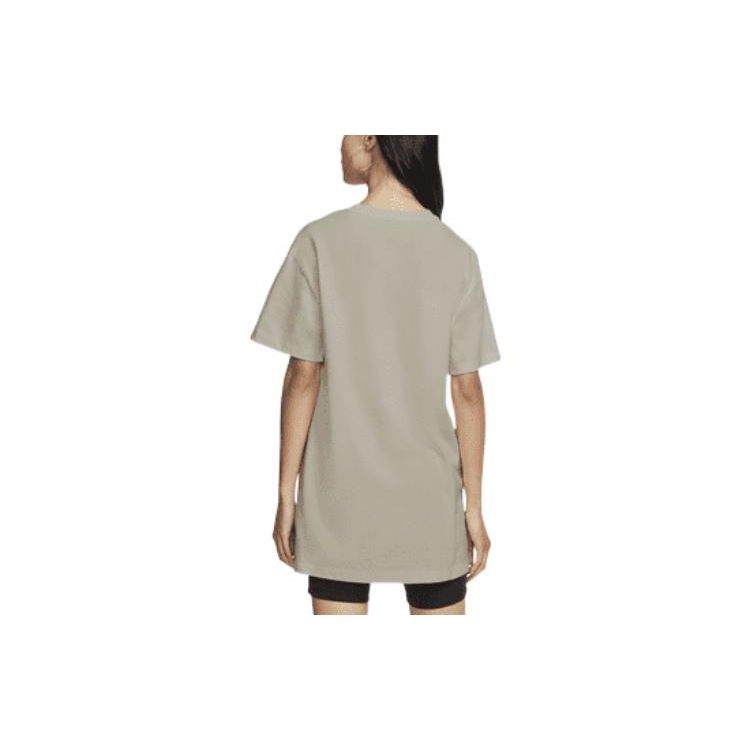Nike Solid Color Drop Shoulder Breathable Short Sleeve A-Line Dress Women Dress Grey CJ2243-236