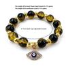 Retro Luxury Beaded Evil Eye Bracelet - European and American Style Glass Crystal Jewelry