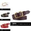 Pure Cowhide Ladies Belt With Classic Buckle For Fashion And Daily Use