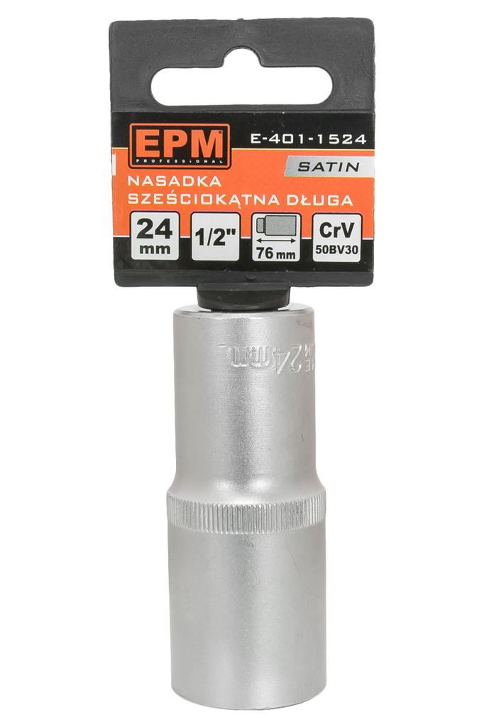 Long Socket 1/2'' 6-Angle Satin 10Mm - E-401-1510
