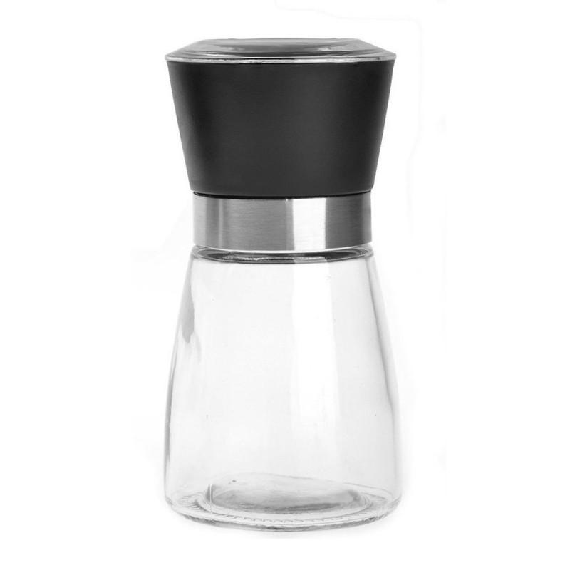 New Pepper Grinder Durable Glass Body Premium Stainless Steel Salt Grinder Adjustable Coarseness Handheld Spice Mill Pepper Mill