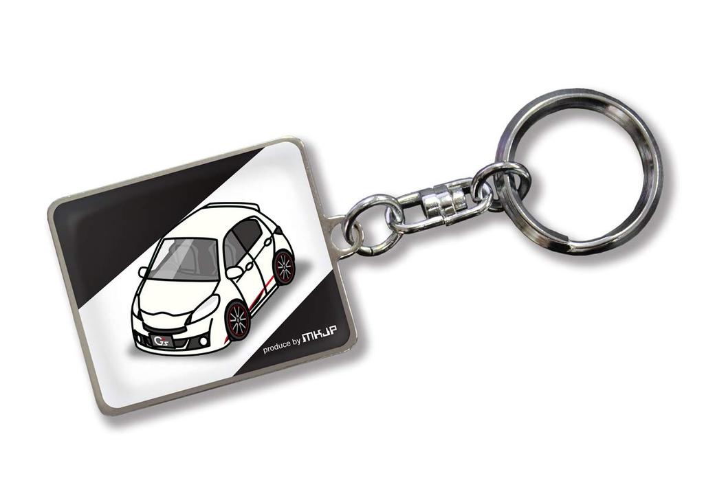 Custom Key Chain Toyota Vitz RS G's NSP131 Base: Black, white