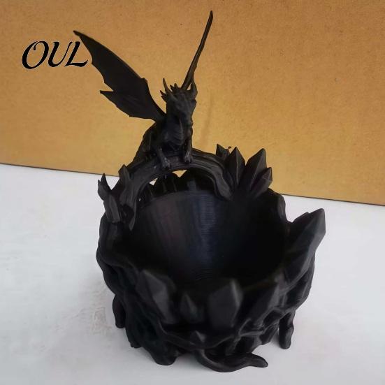 Multi-color Storage Dish Dragon Bowl, 3D Printed Decorative Key Jewelry Holder for Entryway Catchall Tray Desktop Dressing Table, Unique Fantasy Home