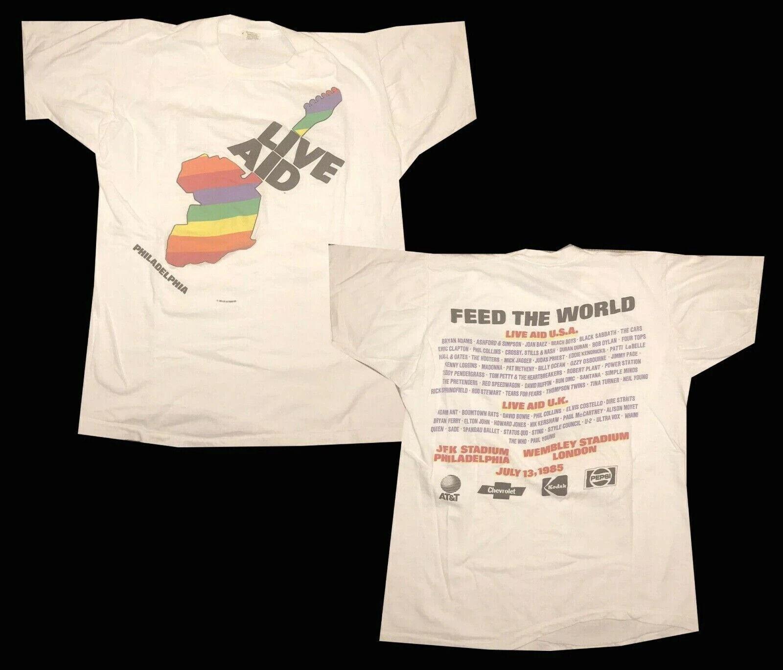 New Vintage Live Aid 1985 Philadelphia Concert T Shirt XXXL