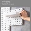 Wall-Mounted No-Drill Pegboard Storage Shelf for Kitchen and Dorm Room