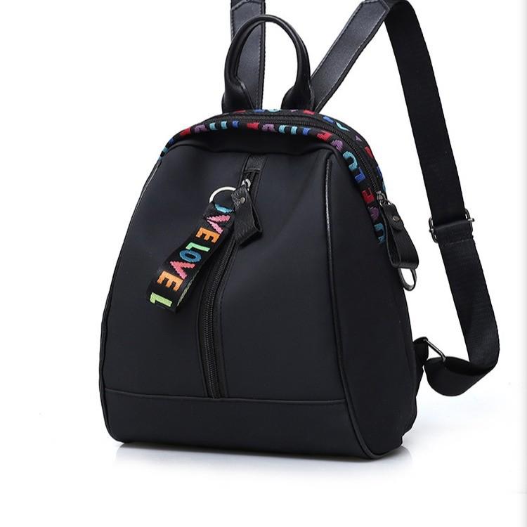 

Новый женский рюкзак из ткани Оксфорд, водонепроницаемый нейлон, школьная сумка в корейском стиле для старшей школы, повседневный мини-рюкзак чёрный