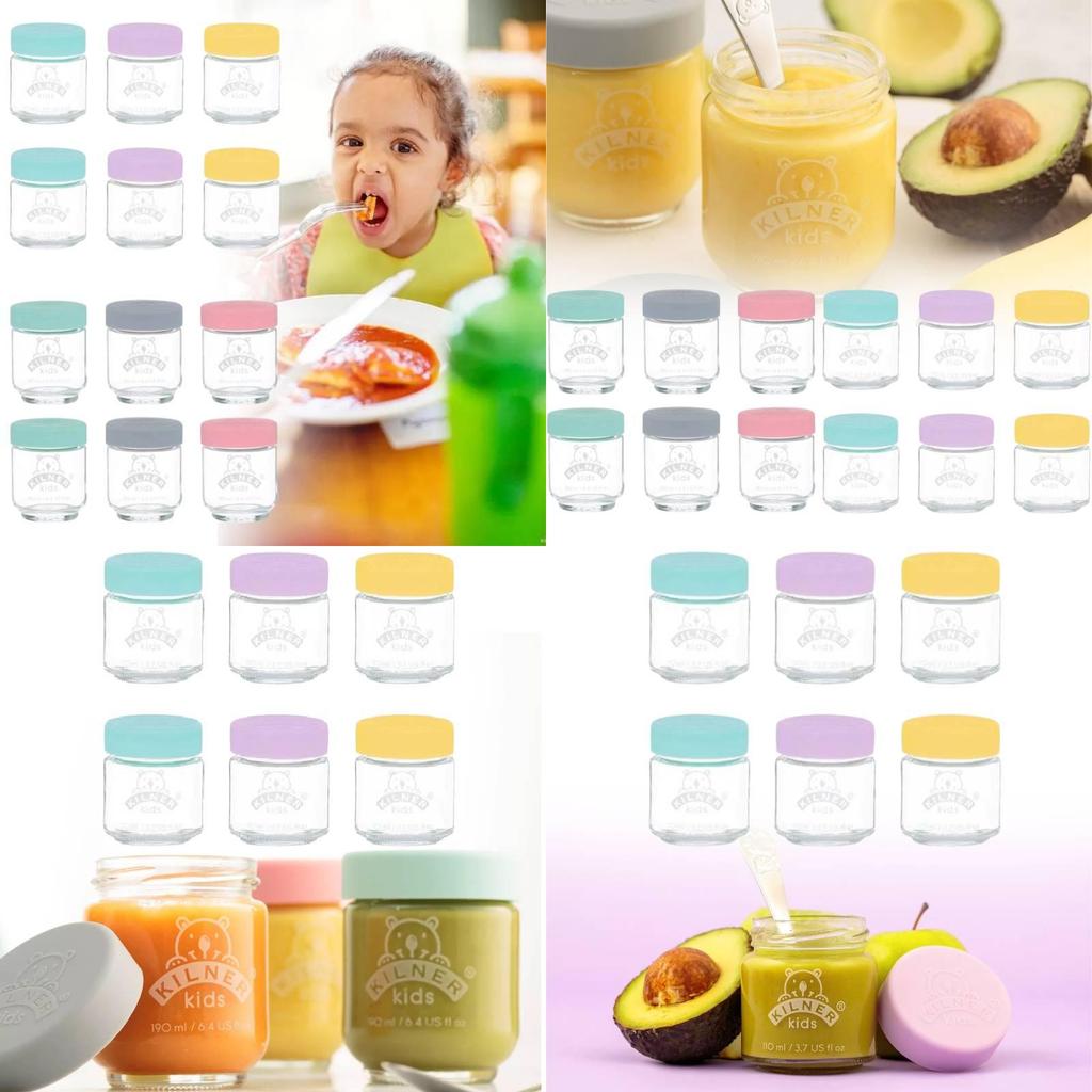Premium Kilner Baby Food Glass Jar Set Six Versatile Containers For Freshness