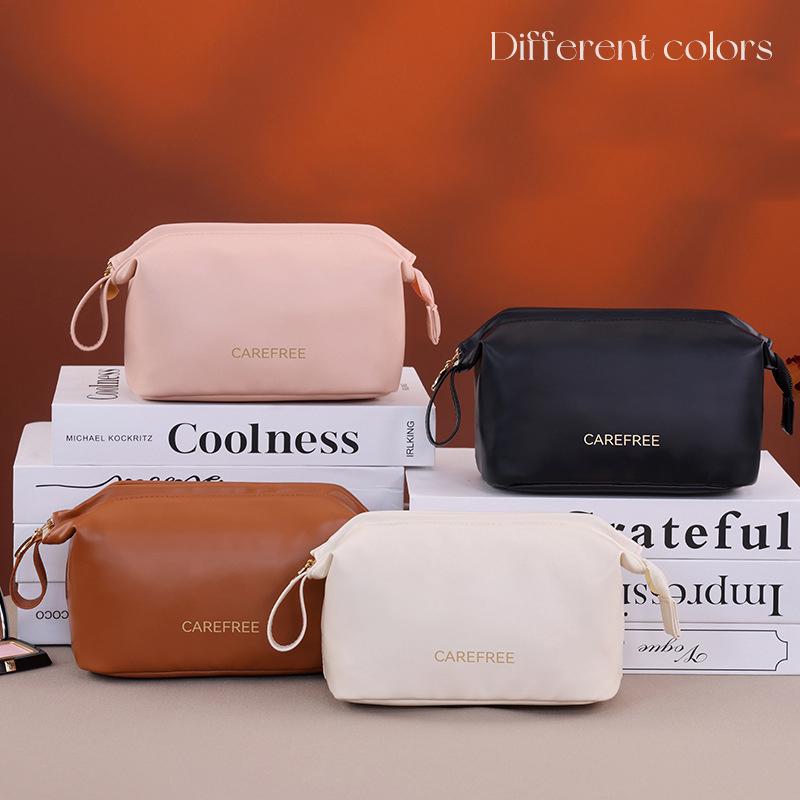 New High-end Cosmetic Bag Letter Zipper Small Travel Bag Waterproof Large Capacity Storage Bag Portable Simple Square Women Bags