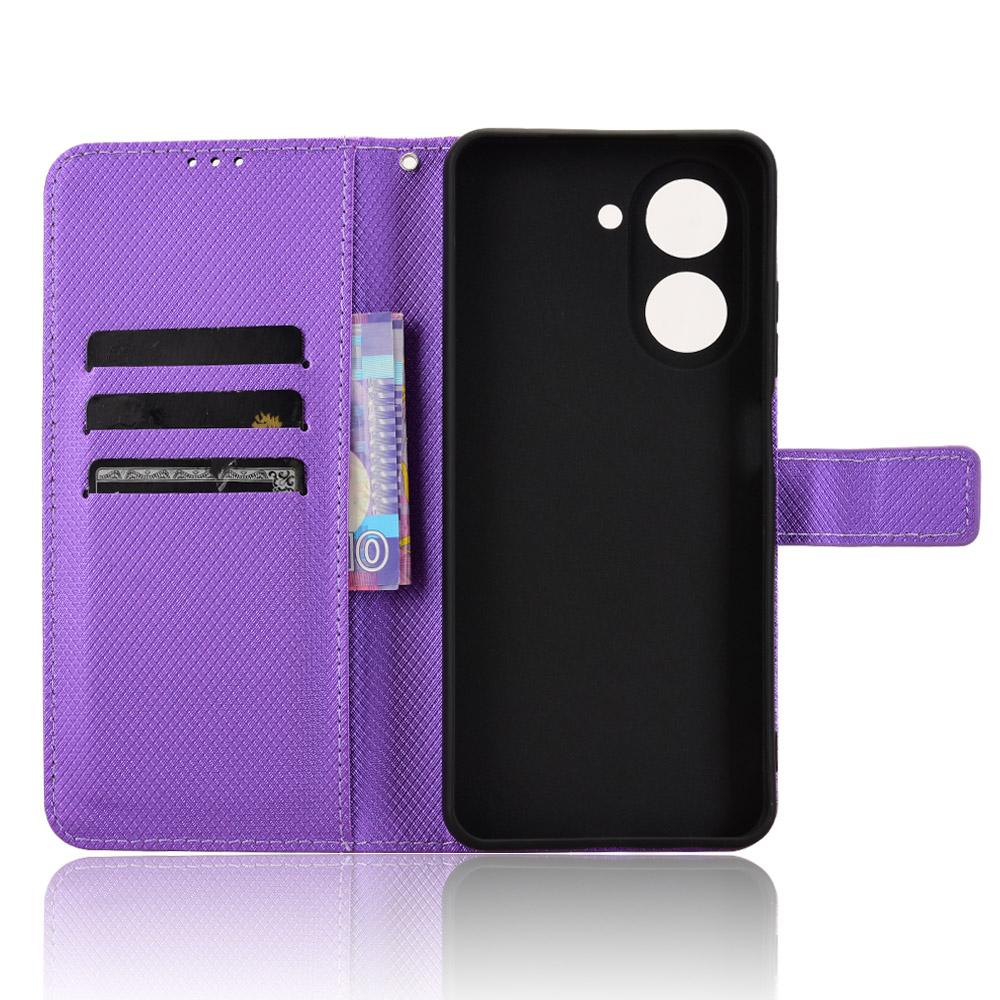 For Xiaomi Redmi A5 4G (171.7mm)/Poco C71 4G Case PU Leather Diamond Texture Wallet Phone Cover