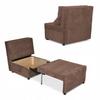 Fold-out Armchair Sleeping Function KIMO Bedding Container Family Furniture Brown