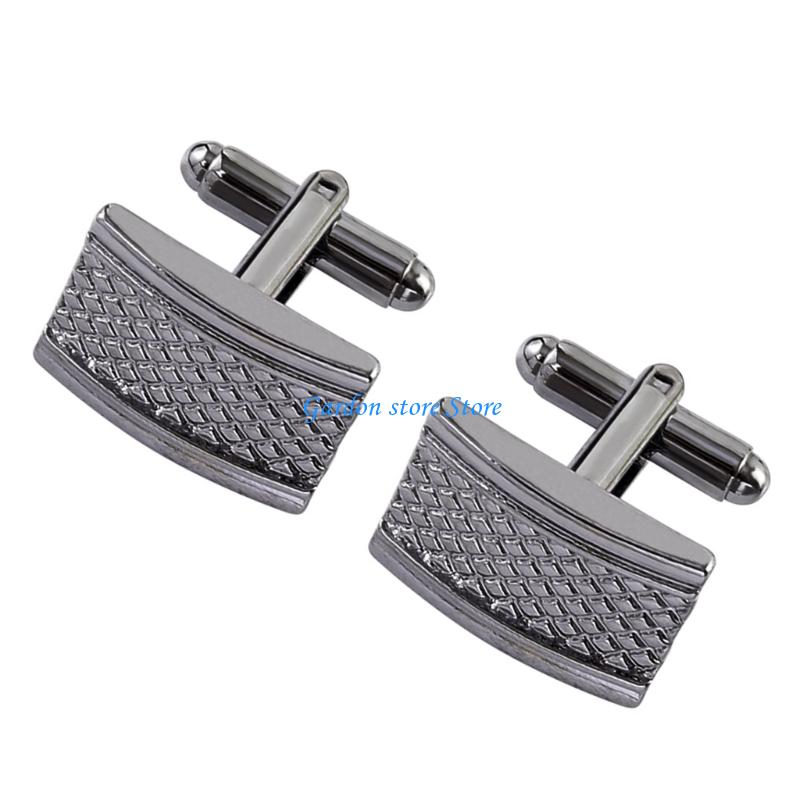B0KB 1 Pair Men's Cufflinks Metal Cuff Link for Men Wedding Christmas Decoration