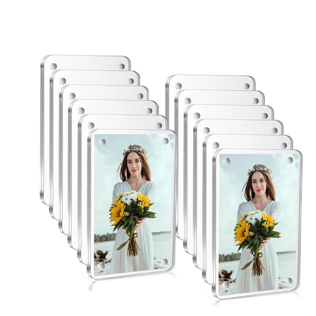 ISGTDRM Acrylic Refrigerator Magnetic Frame, Clear Reversible Refrigerator Magnet Photo Frame, Display Frame, For Fujifilm