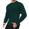 Men's Fashion Waffle Pullovers Long Sleeve O-Neck Solid Color Soft Comfortable Skin-friendly Slim Male Tops