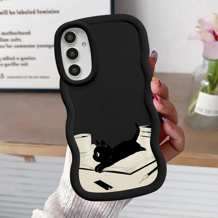 Süße Katzen Hülle für Samsung Galaxy A52 A15 A12 A13 A14 A16 A11 A21s Weiche Handyhülle A06 A05 A53 A04 A22 A23 A33 A03