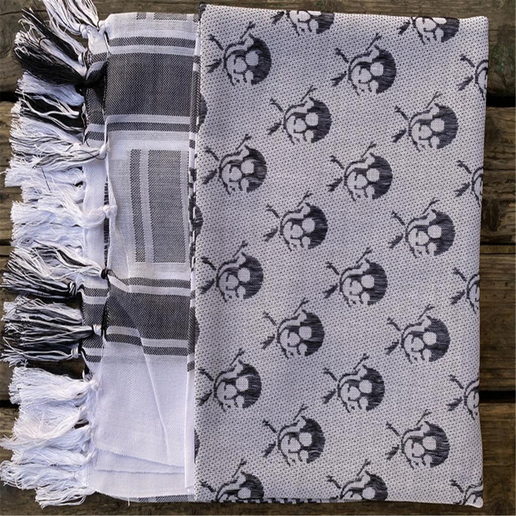 Religious Male Shemagh Scarf Arab Scarf Outdoor Tactically Turban Multi Purpose Head Wrap Cycling Dustproof Kerchief