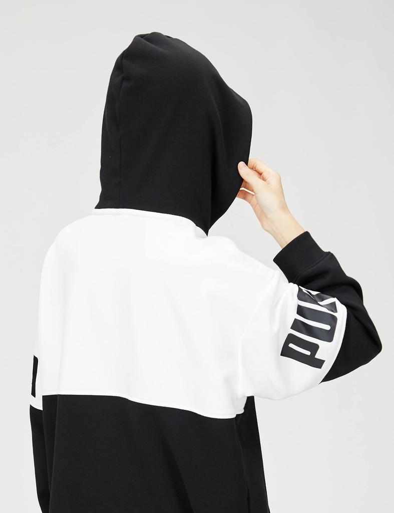 PUMA POWER Oversized Elongated Hoodie Sweatshirt by Nicole 2022 Colorway Black Size M (671893) [Worn Fujita] Women's Fall/Winter (01)