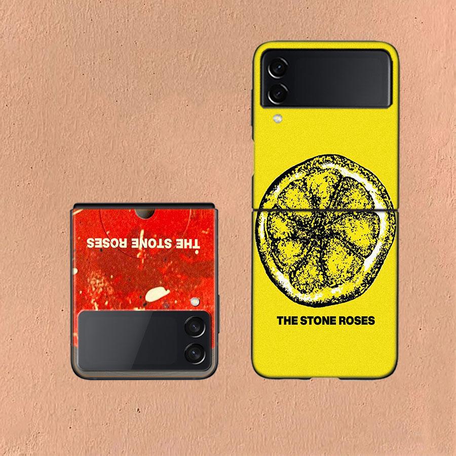 The Stone-R-Roses Phone Case For Samsung Z Flip 6 7 5G Galaxy Z Flip 5 4 3 5G Cases Shockproof Hard Cover TPU