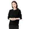 Hengyuanxiang Women's Pure Wool Round Neck Pullover Sweater